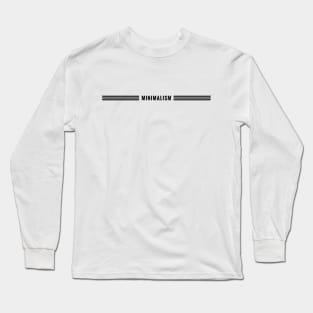 Triple Lined Minimalism (black version) - Minimal DM Long Sleeve T-Shirt